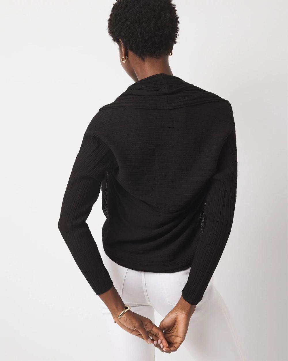 Crinkle Knit Cocoon Sweater | White House Black Market